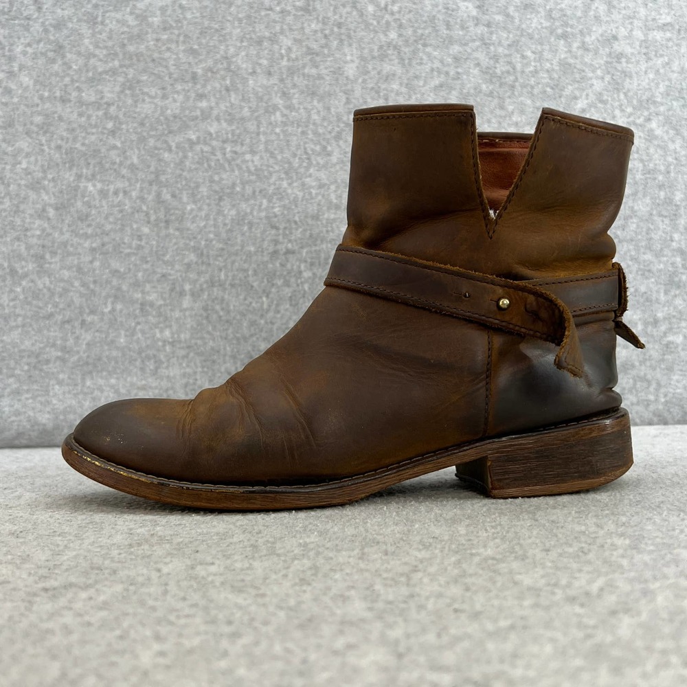 Madewell Brown Leather Moto Ankle Boots